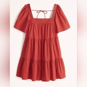 Angel Sleeve Trapeze Mini Dress